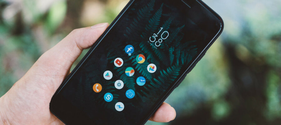 Blick auf ein Smartphone